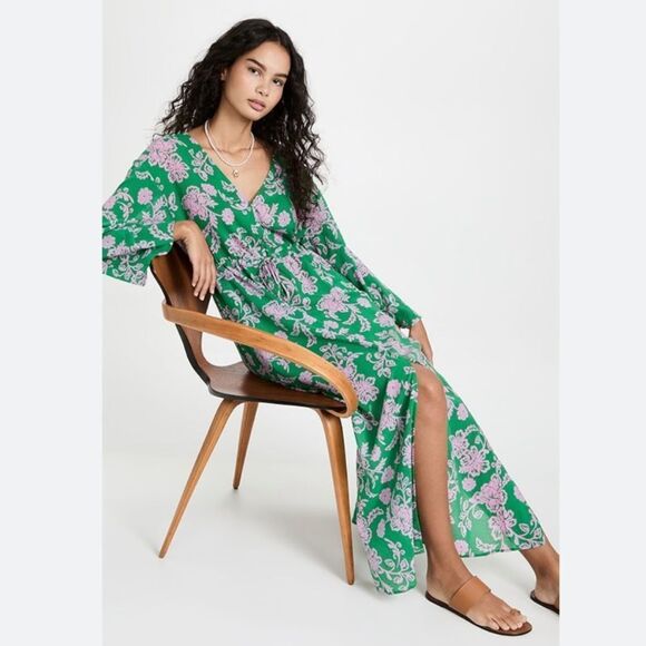 Xirena Mykah Floral Maxi Dress Coverup NEW Size Small Orange Purple - Picture 7 of 11